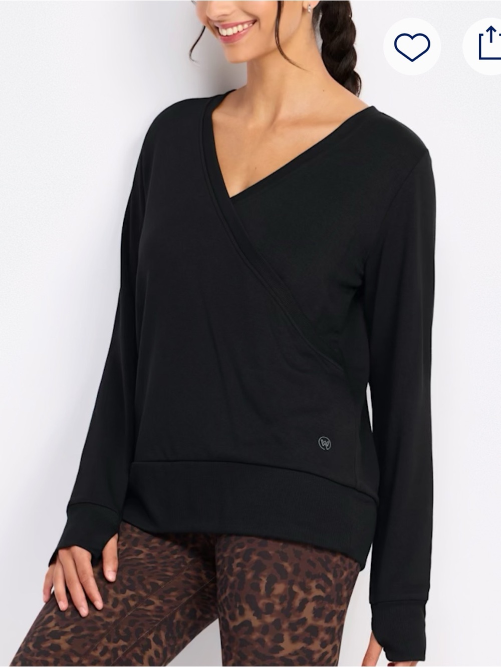 WE WANDER LuxLoop Modal Fleece Cross
Front Pullover Sweatshirt XL BNWT black